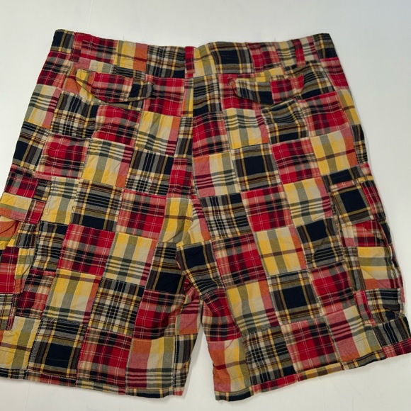 Plug men’s size 44 red patch‎ plaid cargo shorts - Picture 7 of 9